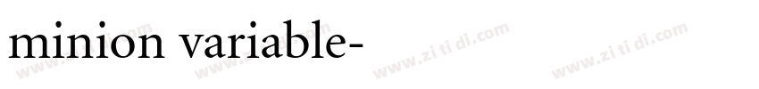 minion variable字体转换